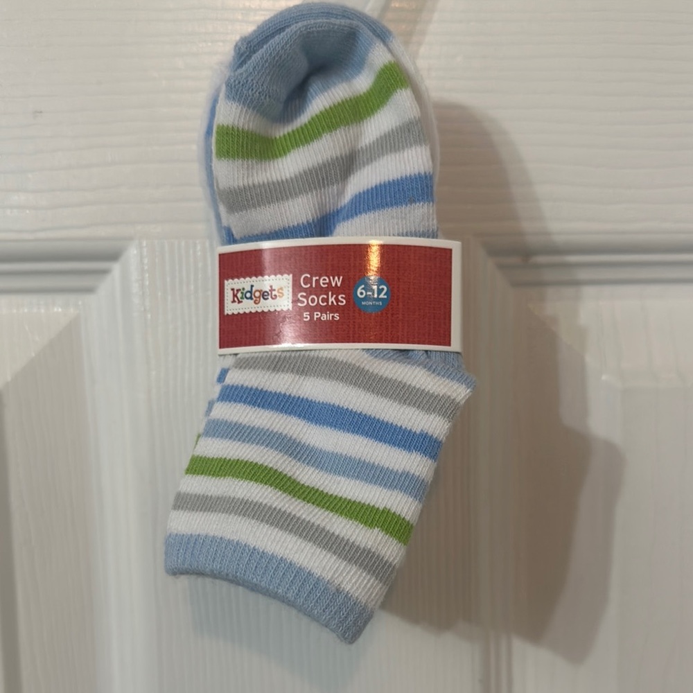 Kidgets Casual Striped Ankle Socks Blue Green
